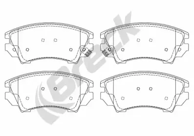 Комплект тормозных колодок, дисковый тормоз BRECK купить